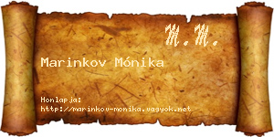 Marinkov Mónika névjegykártya